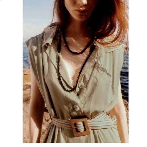 NWT ZARA BELTED JUMPSUIT - Picture 8 of 10